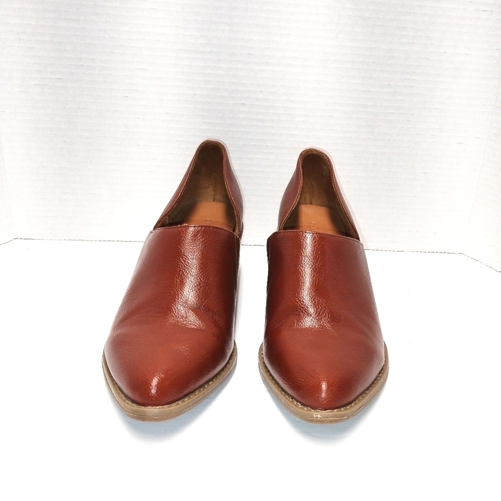 Cynthia Rowley Red Leather Slip-On Block Heel Shoes | D’Orsa shoes size: 10 - Picture 3 of 7